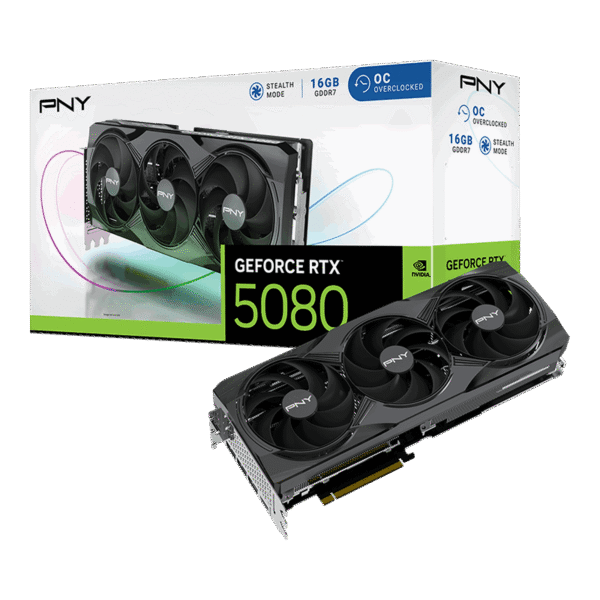 PNY RTX 5080 16GB Overclocked Triple Fan